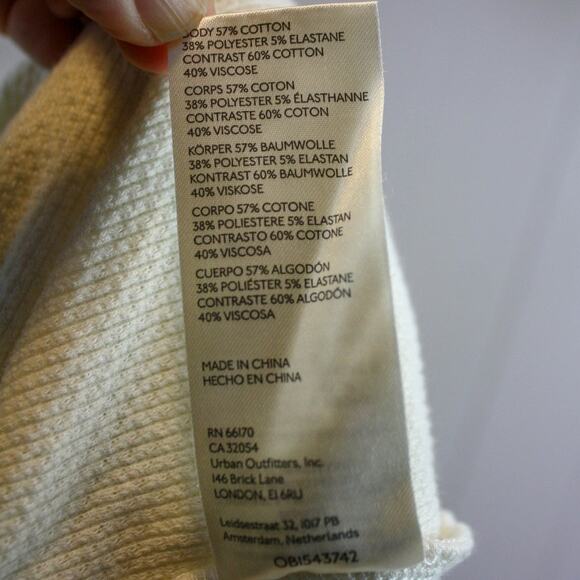 We The Free V Neck Thermal Top Crochet Knit Folk Scandi Cabin Cozy - Picture 6 of 6